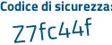 Il Codice di sicurezza è e8 poi b5baZ tutto attaccato e senza spazi
