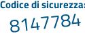 Il Codice di sicurezza è 64bZ1fa tutto attaccato e senza spazi