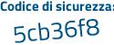 Il Codice di sicurezza è 611e7 poi 39 tutto attaccato e senza spazi