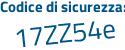 Il Codice di sicurezza è 75 poi d3ceb tutto attaccato e senza spazi