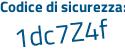Il Codice di sicurezza è d4 poi c1d24 tutto attaccato e senza spazi