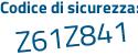 Il Codice di sicurezza è bc segue c1ad6 tutto attaccato e senza spazi