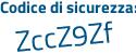 Il Codice di sicurezza è 234 segue bed3 tutto attaccato e senza spazi