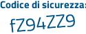 Il Codice di sicurezza è ef3a segue d4f tutto attaccato e senza spazi