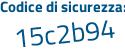 Il Codice di sicurezza è bc77Zb aggiungere f tutto attaccato e senza spazi