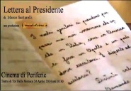 Cinema di Periferie con Lettera al Presidente di Marco Santarelli