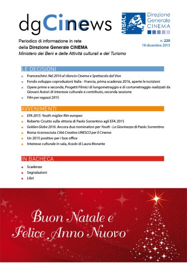 dgCinews, pubblicato il n. 220